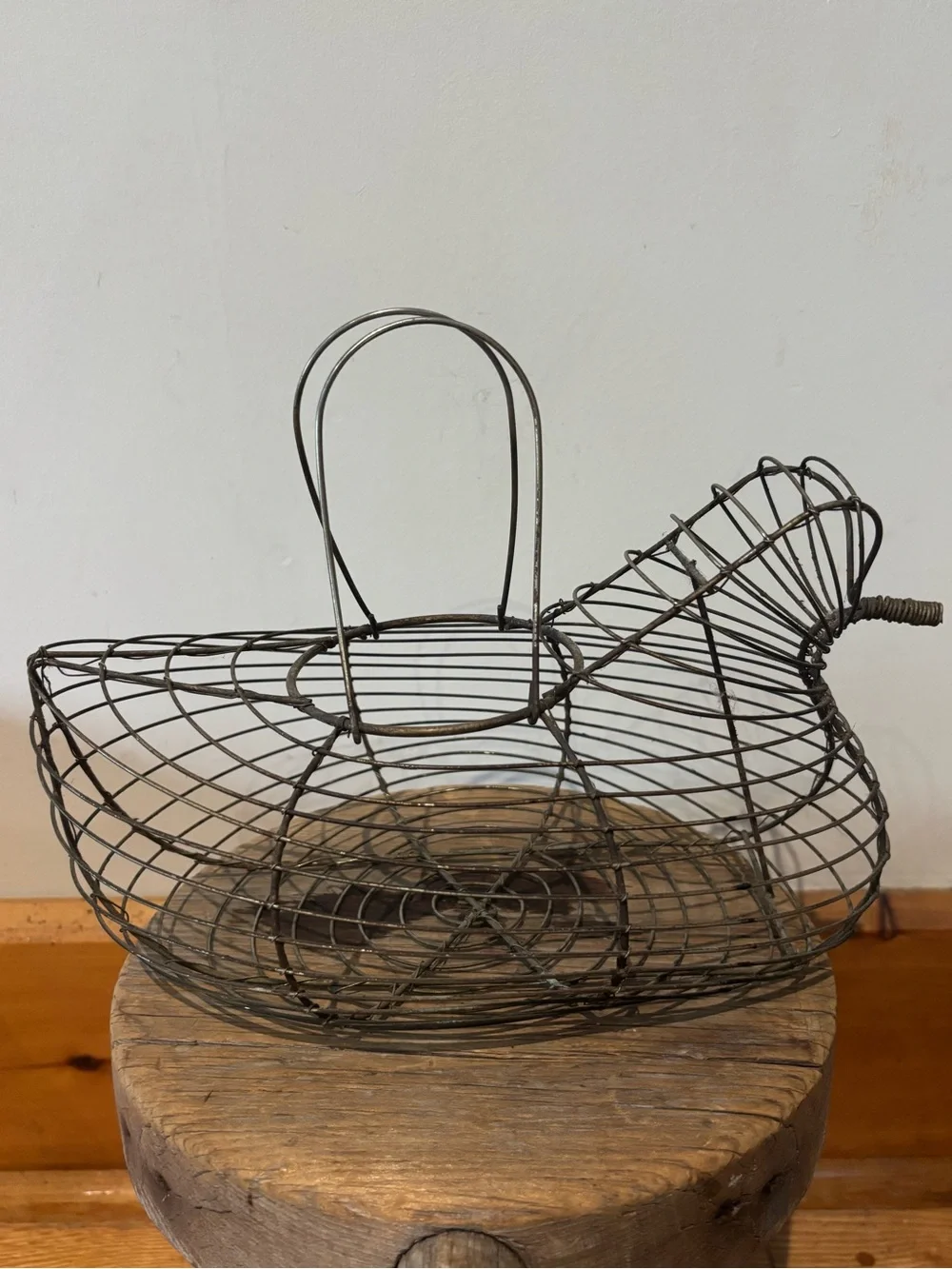 Vintage Wire Hen Egg Basket